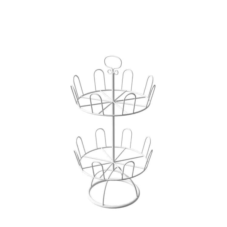 Shoe Rack Outdoor Balcony Iron Metal Rotary Slipper Rack Floor Type Multifunctional Shoe Rack