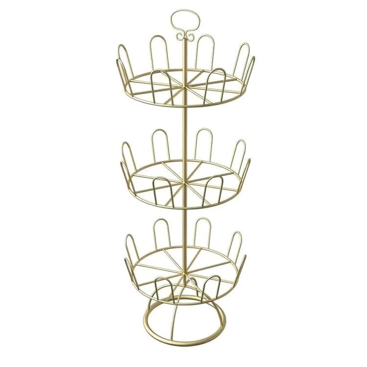 Shoe Rack Outdoor Balcony Iron Metal Rotary Slipper Rack Floor Type Multifunctional Shoe Rack