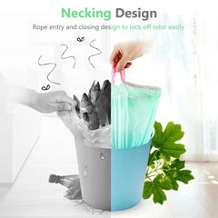 75 PCS x Drawstring Garbage Bag, Disposable Strong Thicken Trash Bag