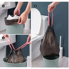 75 PCS x Drawstring Garbage Bag, Disposable Strong Thicken Trash Bag