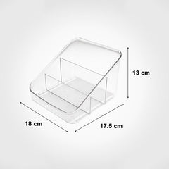 3-Section Clear Drawer Organizer, Storage Rack for Makeup & Office Supplies