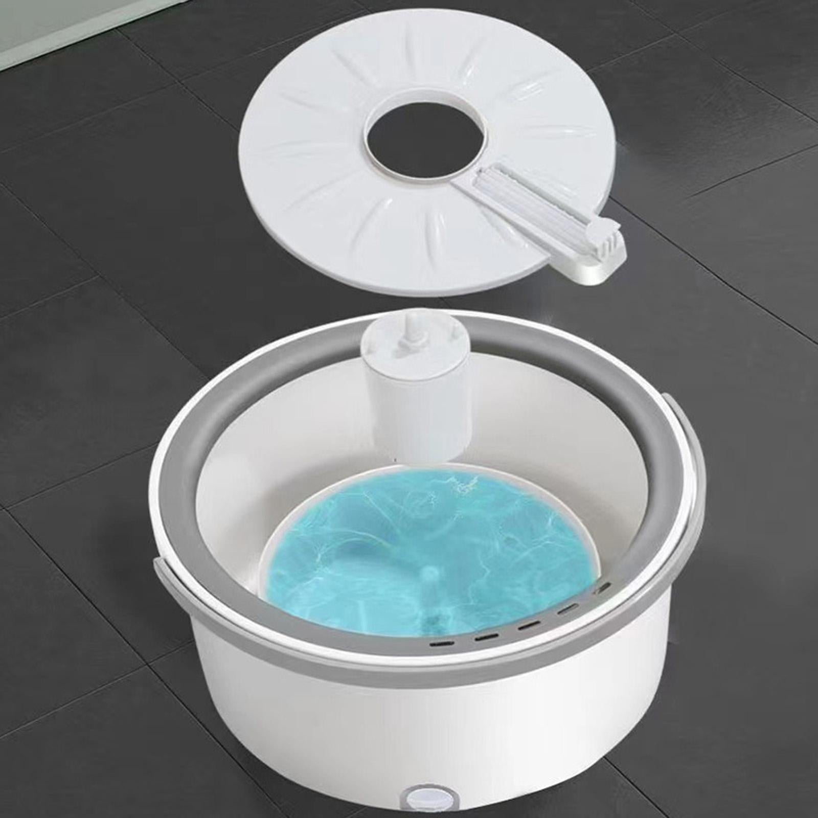 360° Spin Mop and Bucket Set - Self-Separating System, 2 Microfiber Pads, For Floor Cleaning