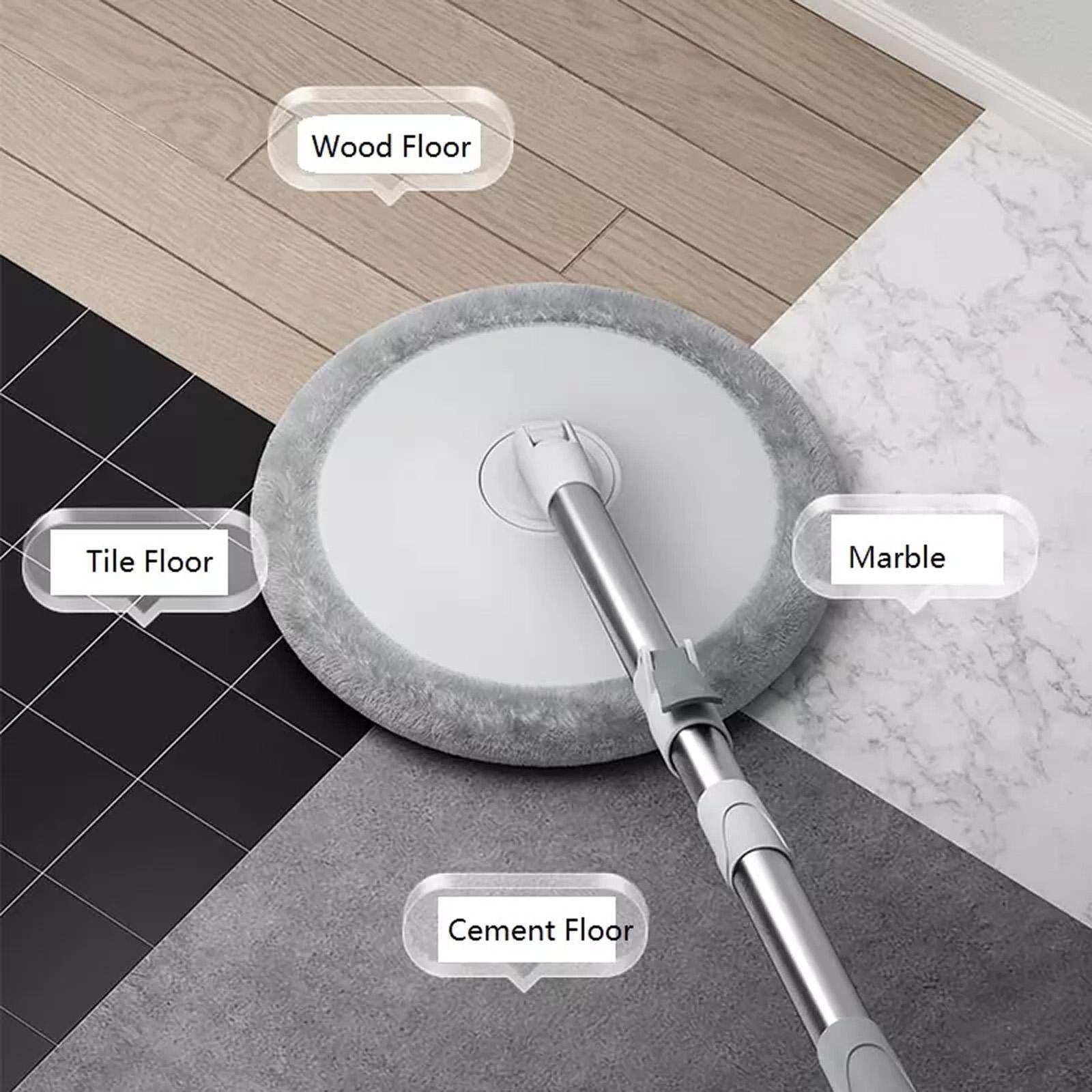 360° Spin Mop and Bucket Set - Self-Separating System, 2 Microfiber Pads, For Floor Cleaning