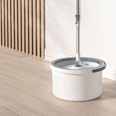 360° Spin Mop and Bucket Set - Self-Separating System, 2 Microfiber Pads, For Floor Cleaning