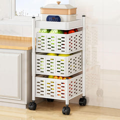 3 Tier Rotating Storage Kitchen Rack Shelf, Fruit Vegetable Organizer Utility Cart