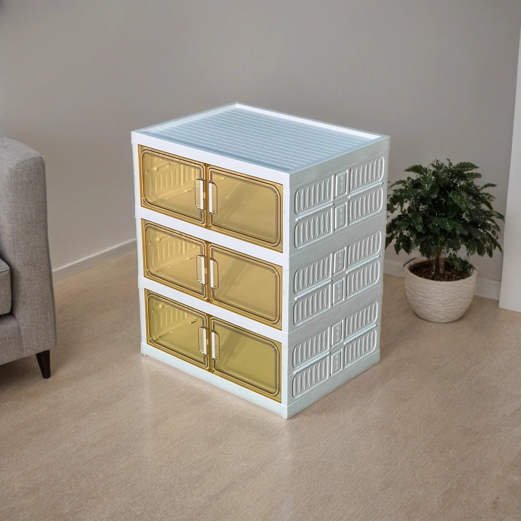 3 Tier Storage Cabinet Bin – Organizer Shelf Rack for Home & Office