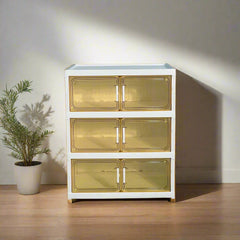 3 Tier Storage Cabinet Bin – Organizer Shelf Rack for Home & Office