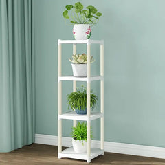 4- Tier Flower Rack Stand, Floor Mounted Indoor & Outdoor Plant Organizer Shelf