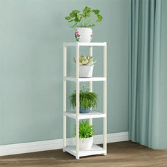 4- Tier Flower Rack Stand, Floor Mounted Indoor & Outdoor Plant Organizer Shelf