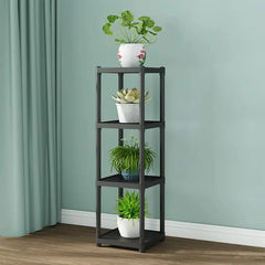 4- Tier Flower Rack Stand, Floor Mounted Indoor & Outdoor Plant Organizer Shelf