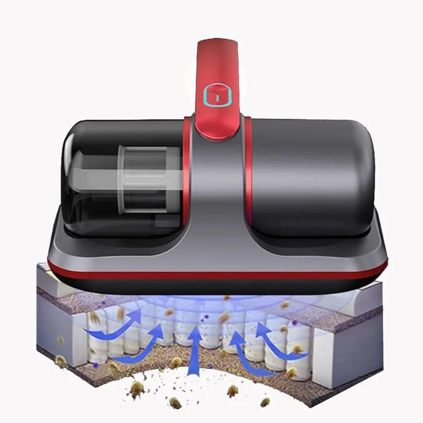 Wireless Vacuum Cleaner Dust Mite Remover, UV Mattress Bed Pet Hair Pillows Sofas Carpets Individual Filter Element