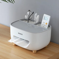 ECOCO Multifunctional Tissue Organizer Box with Remote Control Storage