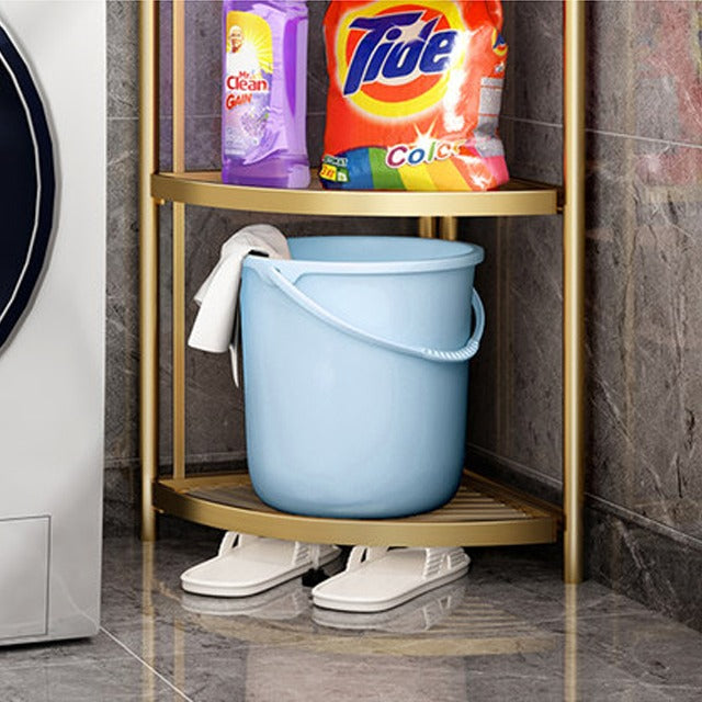 5-Tier Corner Storage Rack, Folding Shelf Stand For Bathroom, Kitchen, Living Room