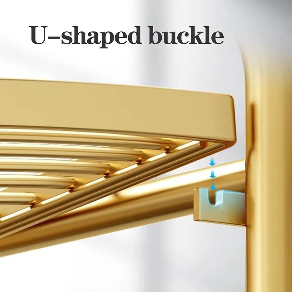 5-Tier Corner Storage Rack, Folding Shelf Stand For Bathroom, Kitchen, Living Room