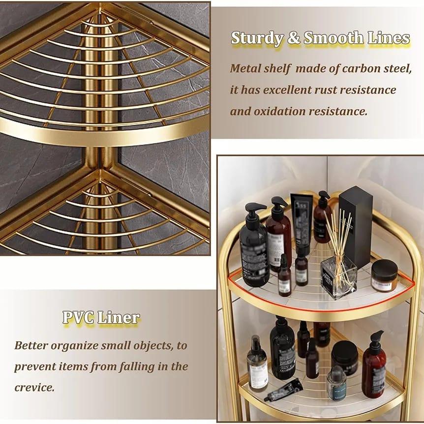 5-Tier Corner Storage Rack, Folding Shelf Stand For Bathroom, Kitchen, Living Room