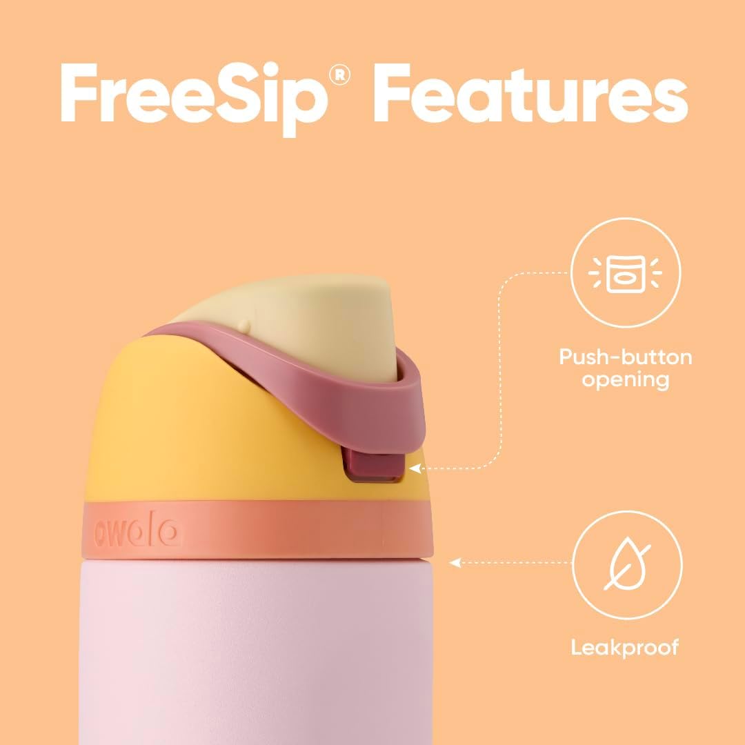 Owala FreeSip Insulated Stainless Steel Water Bottle with Straw, BPA-Free Sports Water Bottle, Great for Travel, 24 Oz, Denim