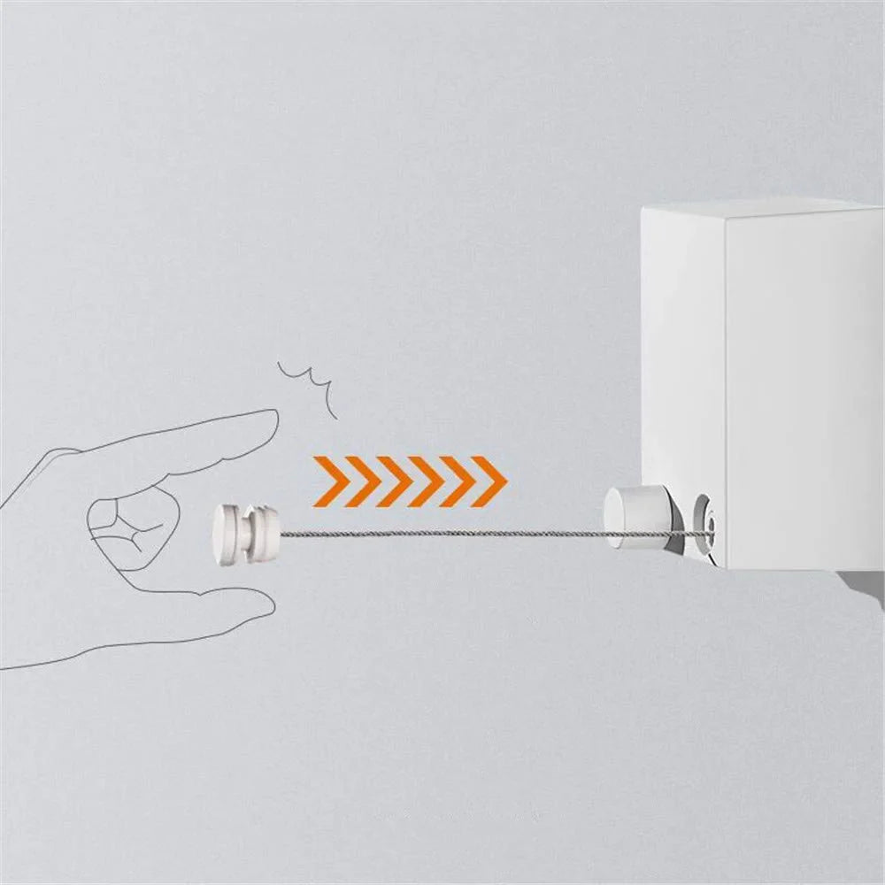 Retractable Wire Indoor and Outdoor Clothes Wall Hanger