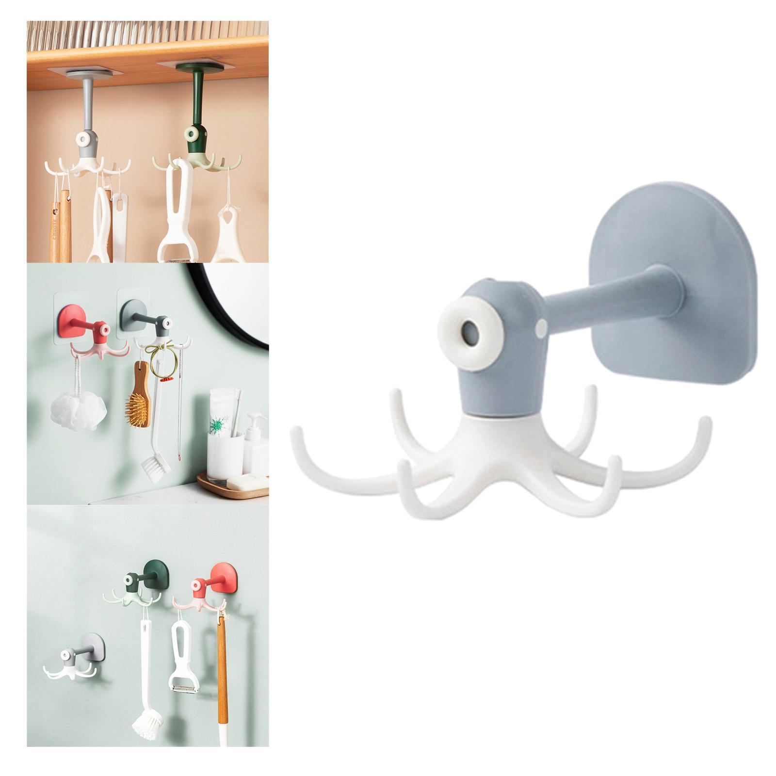 6 Claws 360° Rotatable Punch-Free Wall Mount Octopus Hook