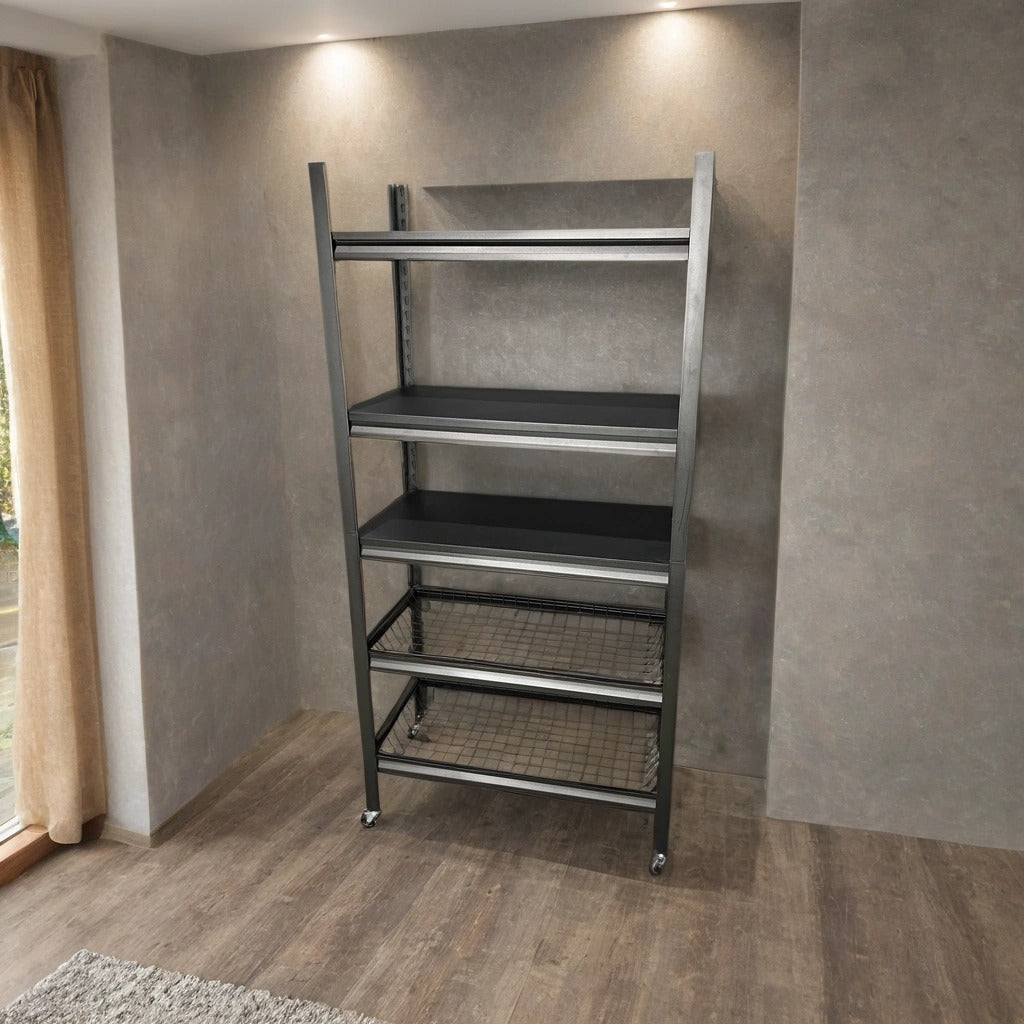 5 -Tier Storage Shelf, Utility Rack, Storage Organizer Stand for Kitchen, Bathroom, Office