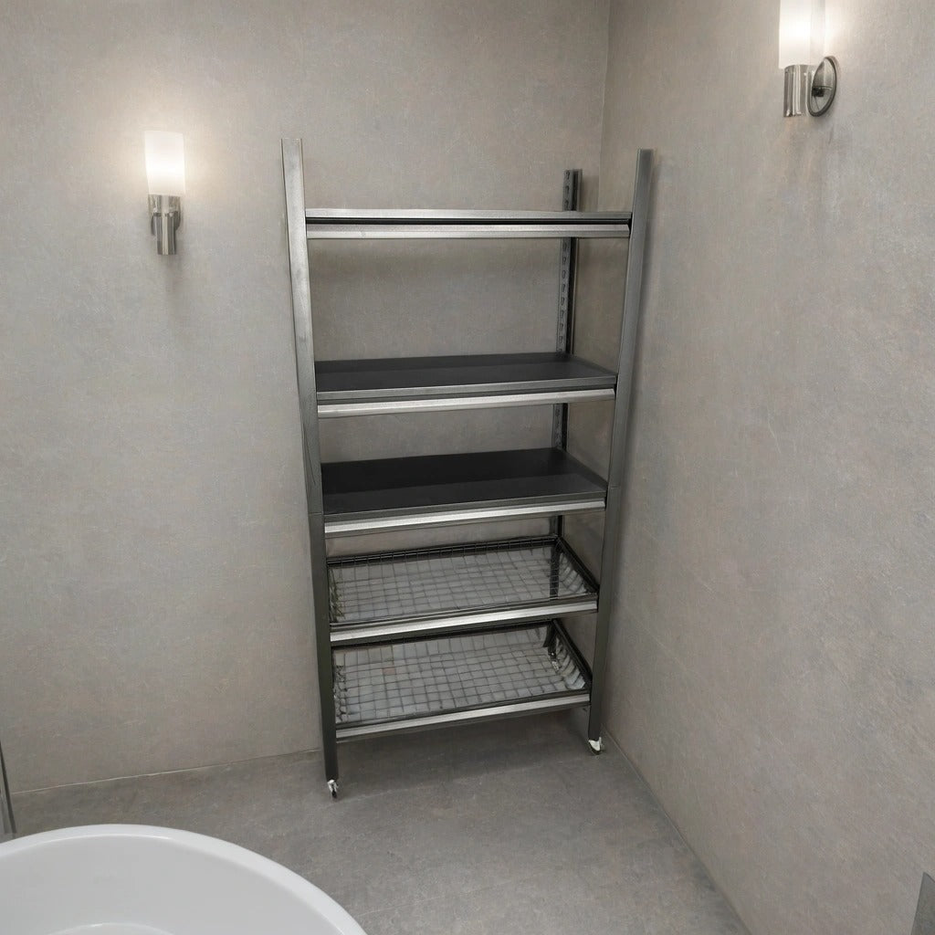 5 -Tier Storage Shelf, Utility Rack, Storage Organizer Stand for Kitchen, Bathroom, Office