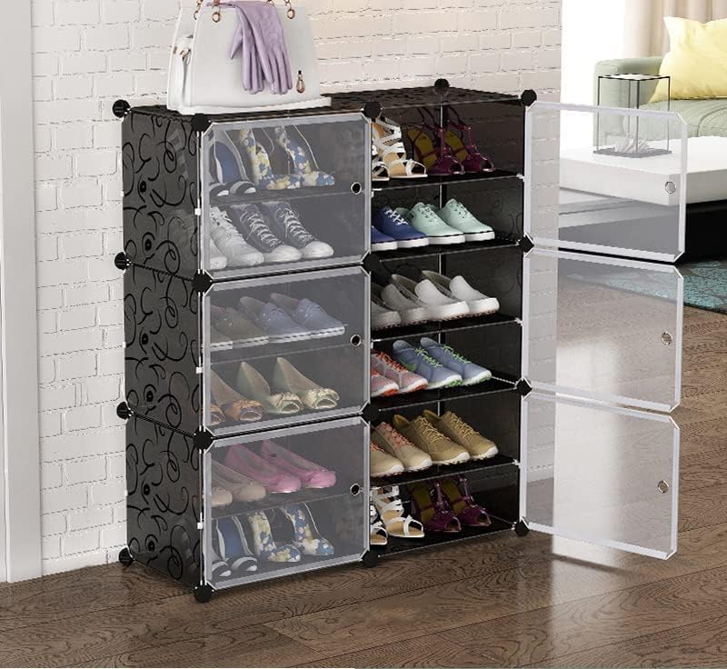 Multilayer Shoe Rack - Dustproof Shoes Cabinet with Doors