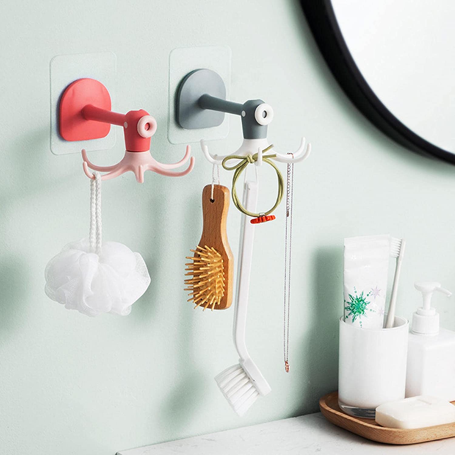 6 Claws 360° Rotatable Punch-Free Wall Mount Octopus Hook