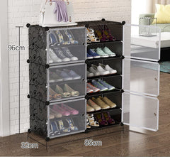 Multilayer Shoe Rack - Dustproof Shoes Cabinet with Doors