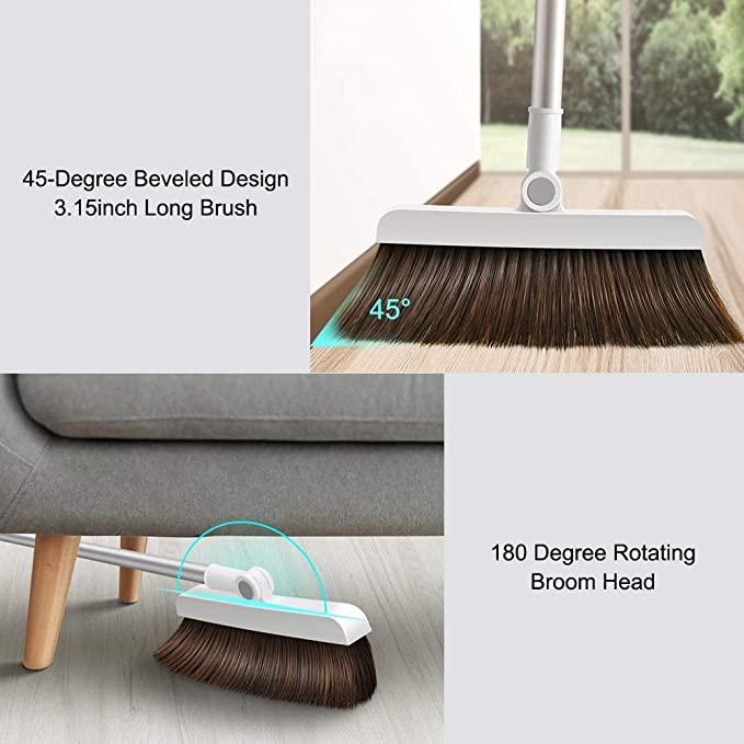 Magnetic Household Broom with Dustpan