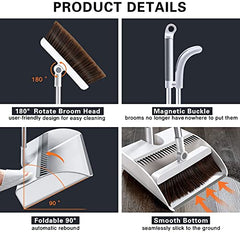 Magnetic Household Broom with Dustpan