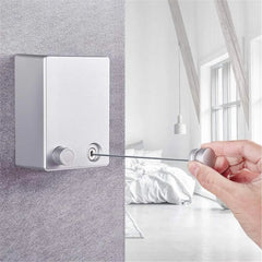 Retractable Wire Indoor and Outdoor Clothes Wall Hanger