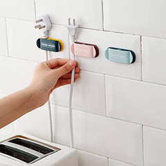 4 Pcs Sticky Hook Plug Holder and Cable Organizer Thread Holder