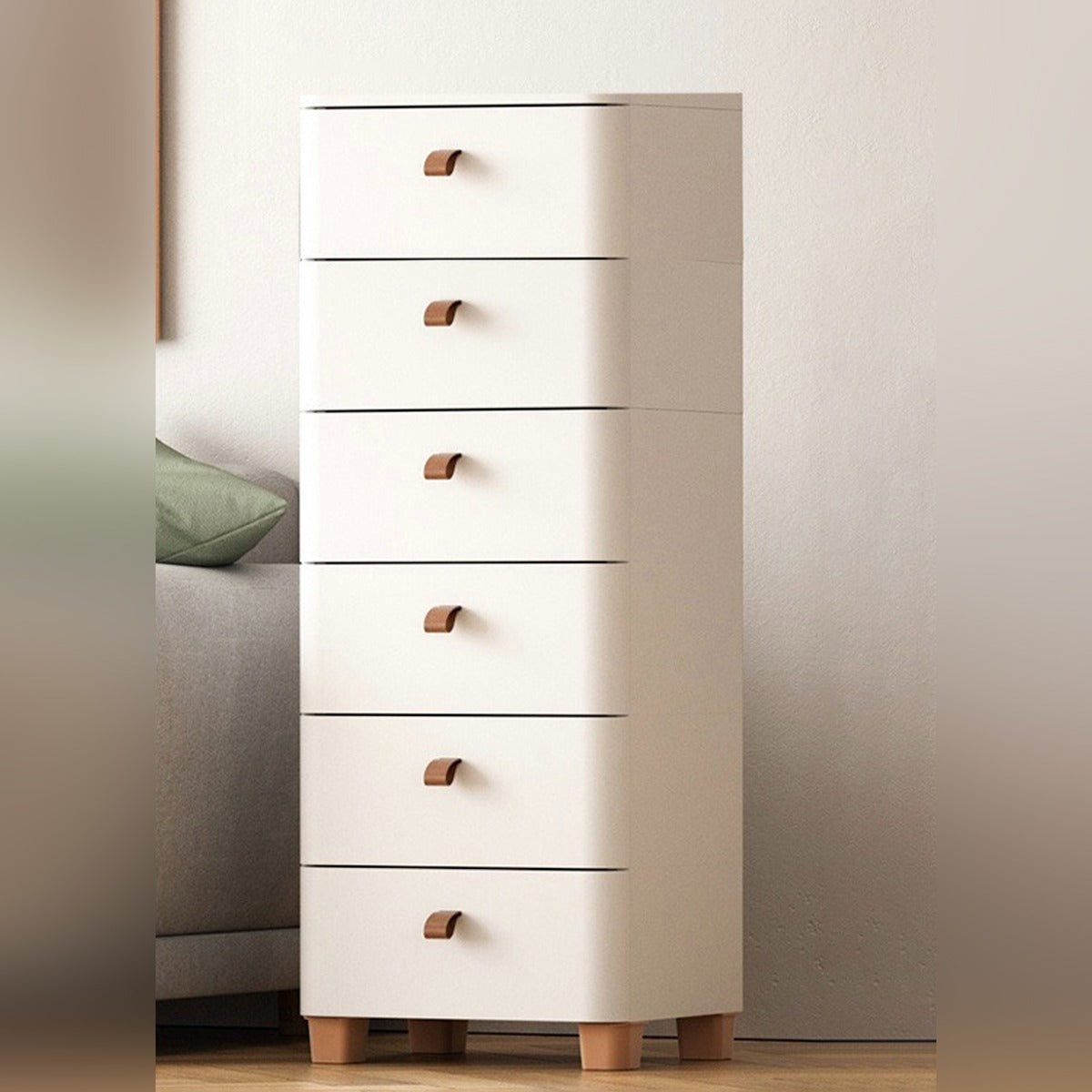 Bedroom Bedside Storage Cabinet Chest Of Drawers, Simple Narrow Drawer Type Storage Stand