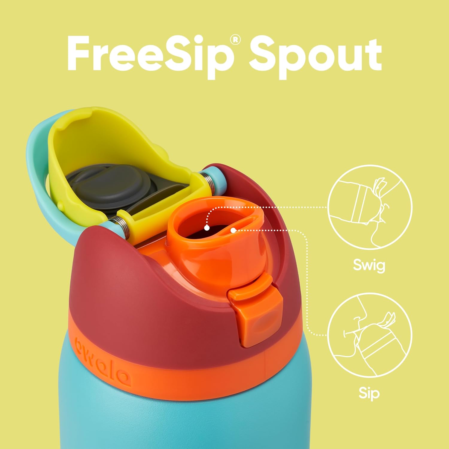 Owala FreeSip Insulated Stainless Steel Water Bottle with Straw, BPA-Free Sports Water Bottle, Great for Travel, 24 Oz, Denim