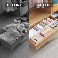 Expandable Adjustable Drawer Separator, Shelf Partition Divider Organizer