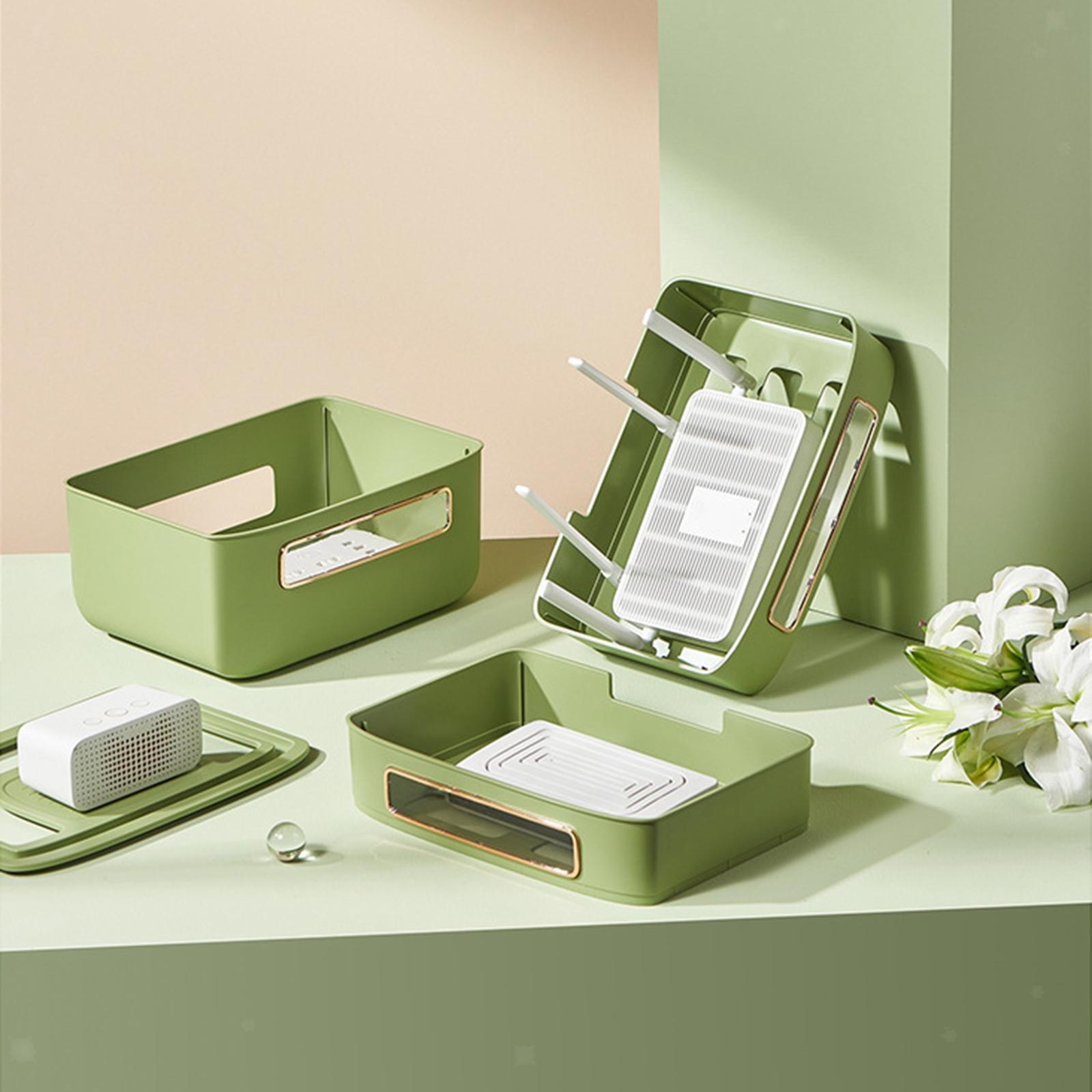 Wireless Wi-Fi Router Box Desktop Power Socket Cable Organizer