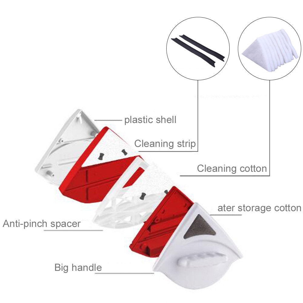 Double-sided Magnetic Glass &amp; Window Cleaner