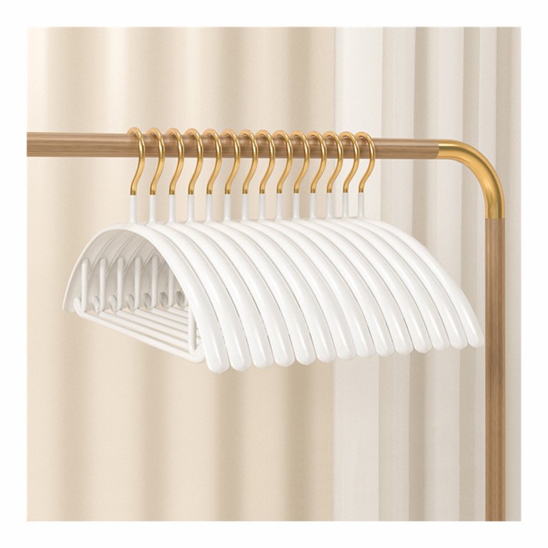 No Shoulder Bump Non-slip Traceless Clothes Hanger, Pack of 5