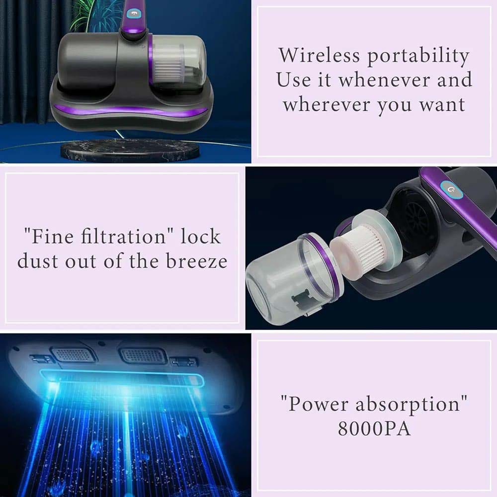 ADMOS Acarid Remover, Handheld Bed Mattress Sofa Vacuum Cleaner, Dust Mite Cleaner