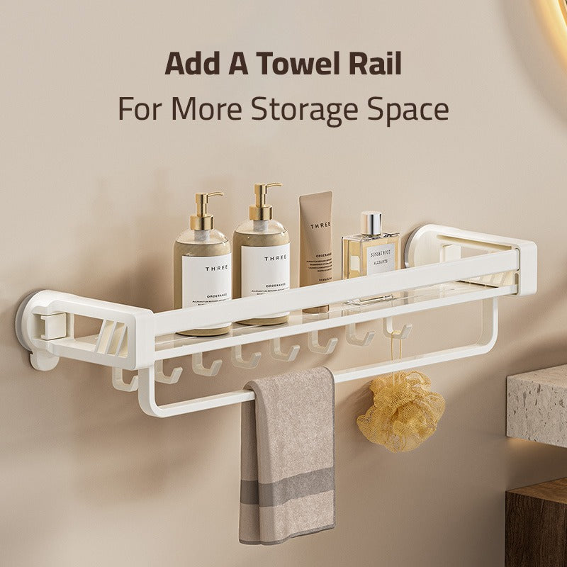 Bathroom shelf rack, Suction Cup Wall Mounted Storage Holder, Shower Shelf Organizer
