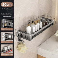 Bathroom shelf rack, Suction Cup Wall Mounted Storage Holder, Shower Shelf Organizer