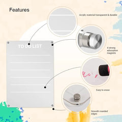 Magnetic Weekly Planner Calendar Sticker for Fridge, Memo Board, Weekly Planner Notice Board