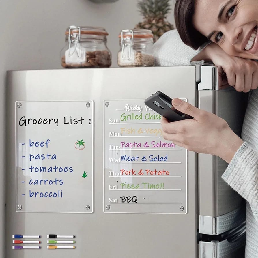 Magnetic Weekly Planner Calendar Sticker for Fridge, Memo Board, Weekly Planner Notice Board