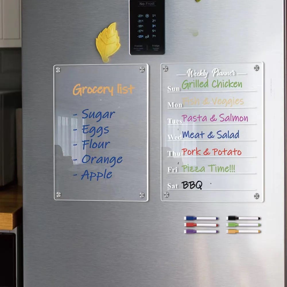 Magnetic Weekly Planner Calendar Sticker for Fridge, Memo Board, Weekly Planner Notice Board
