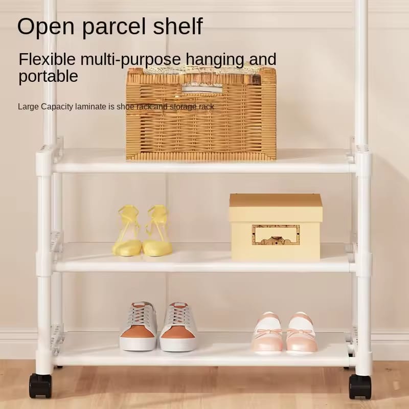 Multifunctional Cloth Rack with Shoe Stand, Garment Hanger, Coat and Hat Rack