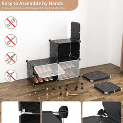 Shoe Storage Cabinet, Plastic Shoe Rack Organizer Shelf