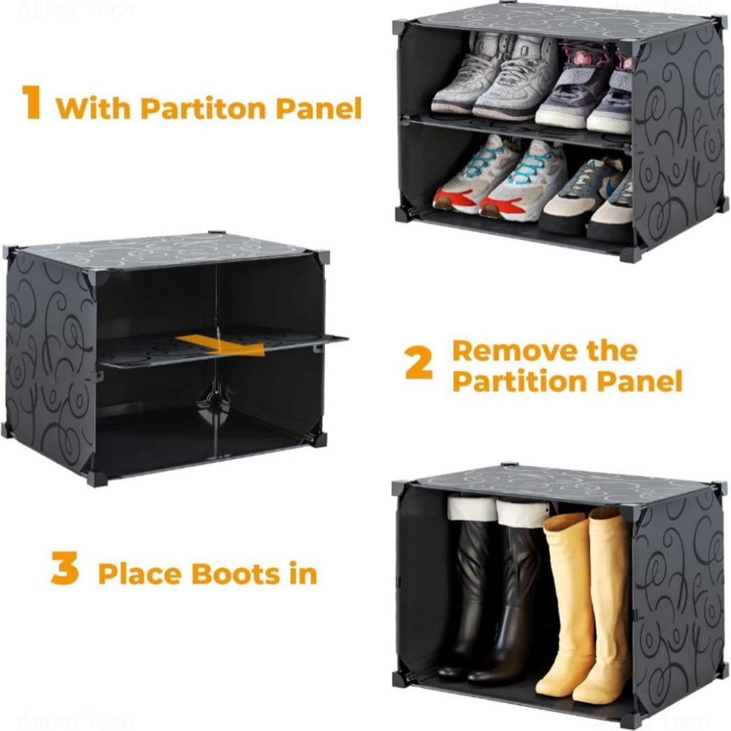 Shoe Storage Cabinet, Plastic Shoe Rack Organizer Shelf