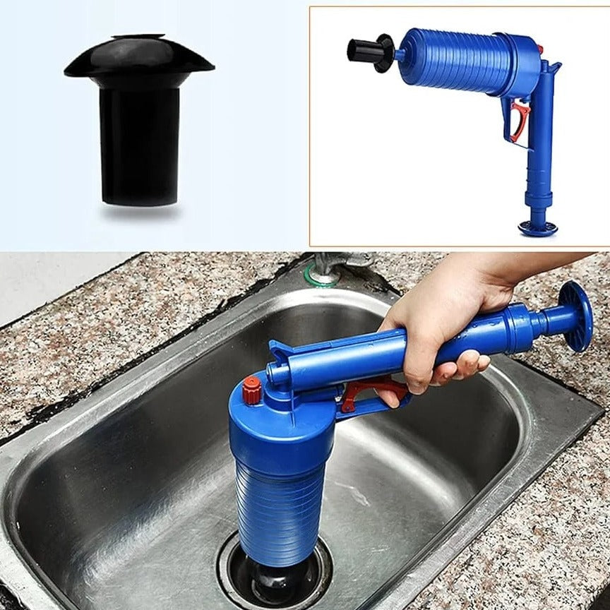 Air Drain Blaster, High Pressure Toilet Plunger, Toilet Clog Remover, Drain Cleaning Gun With Handy Pistol for Kitchen, Bathroom