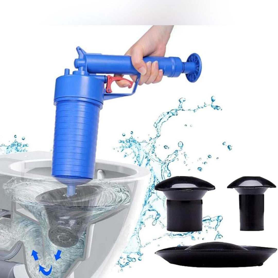 Air Drain Blaster, High Pressure Toilet Plunger, Toilet Clog Remover, Drain Cleaning Gun With Handy Pistol for Kitchen, Bathroom