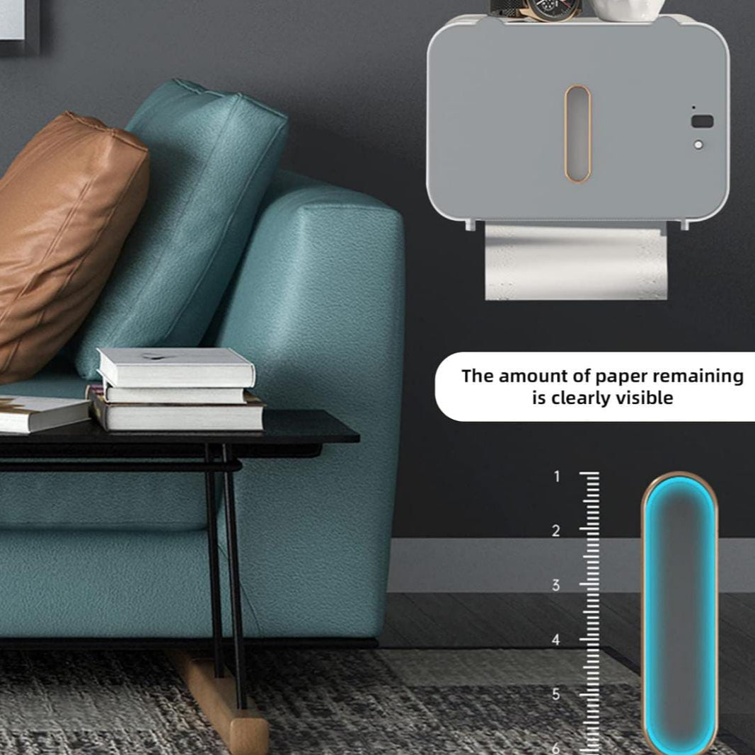 Automatic Tissue Dispenser Box, Smart Sensor Wall Mounted Toilet Paper Dispenser