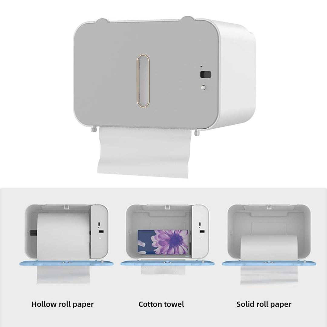 Automatic Tissue Dispenser Box, Smart Sensor Wall Mounted Toilet Paper Dispenser